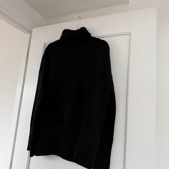 NWT Canada Goose Ladies Copal Cashmere Turtleneck Sweater In Black Sz Large - Picture 4 of 10